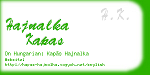 hajnalka kapas business card