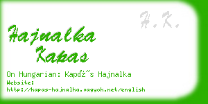 hajnalka kapas business card